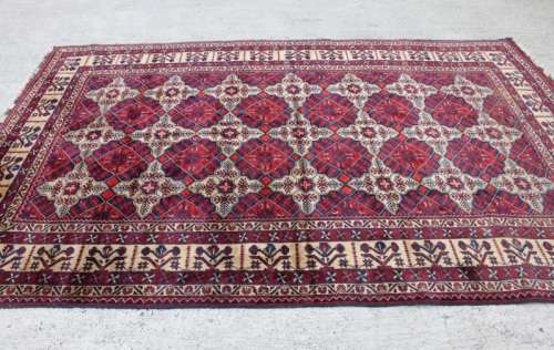 A TRULY SPECTACULAR LARGE (3m x 1.88m) RUSSIAN BLUE KAZAK "PERSIAN" CARPET IN MAGNIFICENT CONDITION