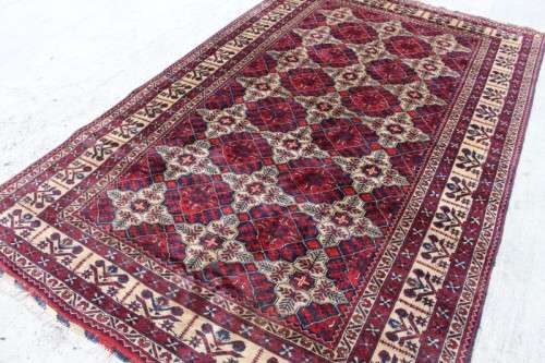 A TRULY SPECTACULAR LARGE (3m x 1.88m) RUSSIAN BLUE KAZAK "PERSIAN" CARPET IN MAGNIFICENT CONDITION
