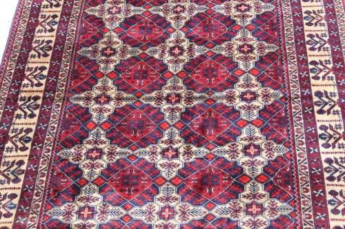 A TRULY SPECTACULAR LARGE (3m x 1.88m) RUSSIAN BLUE KAZAK "PERSIAN" CARPET IN MAGNIFICENT CONDITION