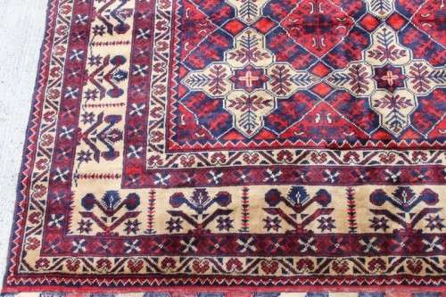 A TRULY SPECTACULAR LARGE (3m x 1.88m) RUSSIAN BLUE KAZAK "PERSIAN" CARPET IN MAGNIFICENT CONDITION