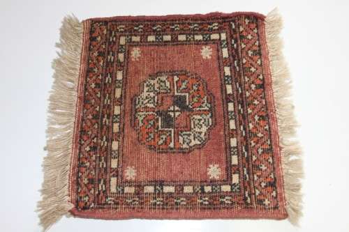 A WONDERFUL PERSIAN CARPET "TABLE CARPET" FOR A CANDELABRA, TABLE LAMP OR LARGE BOWL