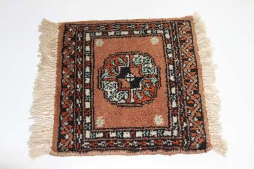 A WONDERFUL PERSIAN CARPET "TABLE CARPET" FOR A CANDELABRA, TABLE LAMP OR LARGE BOWL