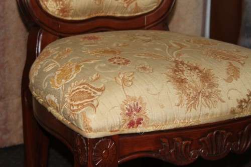 10x MAGNIFICENT TOP QUALITY CARVED WALNUT DINING CHAIRS INCLUDING 2x CARVERS bid/chair
