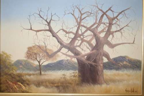 A STUNNING FRAMED OIL ON BOARD LANDSCAPE PAINTING BY THE (LATE) 20th CENTURY ARTIST HENNIE COETZEE