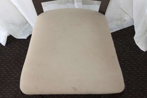 A STUNNING COLLECTION OF 6x ALL-WEATHER PATIO CHAIRS WITH UPHOLSTERED SEATS bid/chair