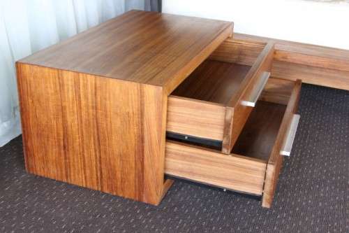 AN INCREDIBLE ORIGINAL WEYLANDTS TEAK BEDROOM SUITE INCLUDING PEDESTALS AND MATTRESS
