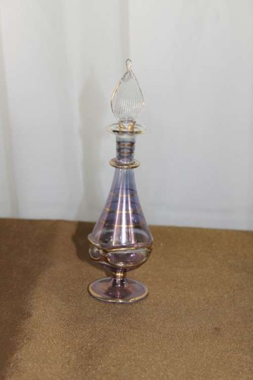 A MAGNIFICENT RARE HAND BLOWN MURANO OF ITALY GLASS PERFUME BOTTLE WITH A GLASS APPLICATOR = WOW!!!