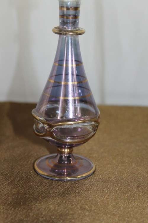 A MAGNIFICENT RARE HAND BLOWN MURANO OF ITALY GLASS PERFUME BOTTLE WITH A GLASS APPLICATOR = WOW!!!