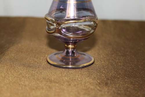 A MAGNIFICENT RARE HAND BLOWN MURANO OF ITALY GLASS PERFUME BOTTLE WITH A GLASS APPLICATOR = WOW!!!