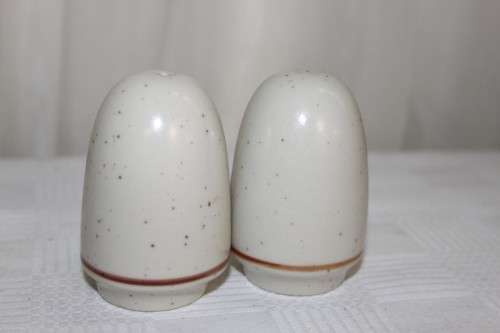 A WONDERFUL SOUTH AFRICAN MADE CONTINENTAL STONEWARE SALT & PEPPER SET IN GREAT CONDITION