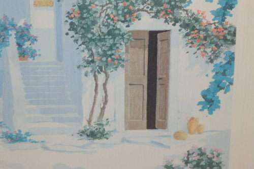 A BEAUTIFUL WHITE FRAMED SIGNED LIMITED EDITION WATERCOLOUR PRINT BY ITALIAN ARTIST GIORGIO ZUPPINI