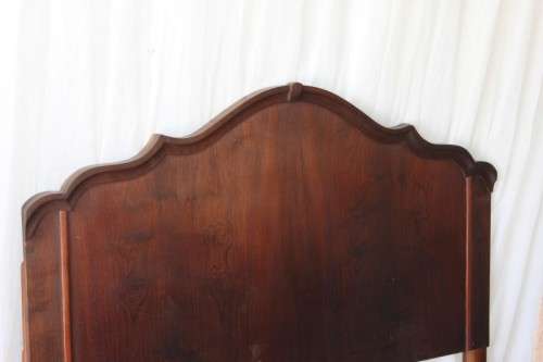 A BEAUTIFUL ANTIQUE SOLID IMBUIA DOUBLE BED HEADBOARD IN WONDERFUL CONDITION