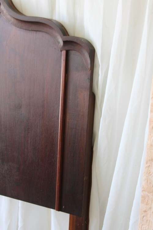 A BEAUTIFUL ANTIQUE SOLID IMBUIA DOUBLE BED HEADBOARD IN WONDERFUL CONDITION