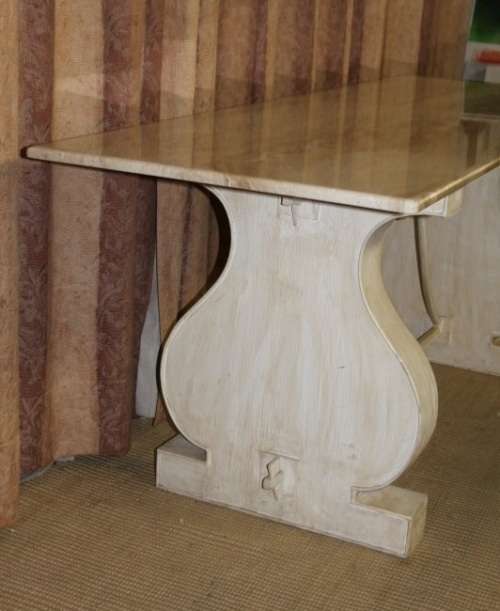 SPECTACULAR 2m SOLID ITALIAN MARBLE TOP CONSOLE TABLE/HALL TABLE ON A HARP LEG METAL BASE! AWESOME!!
