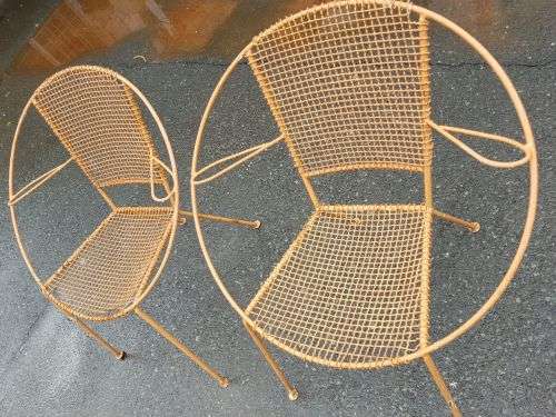 A FANTASTIC COLLECTION OF 4x "WIRE MESH" OUTDOOR CHAIRS IN AWESOME CONDITION bid/chair