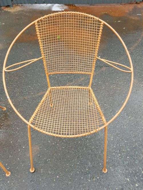 A FANTASTIC COLLECTION OF 4x "WIRE MESH" OUTDOOR CHAIRS IN AWESOME CONDITION bid/chair