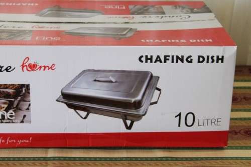 4x SUPERB BRAND NEW (BOXED) 18/8 STAINLESS STEEL 10 LITRE TWO-BURNER CHAFING DISH bid/chaf