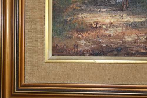 **RS17** An original signed Luther Marais (1935 - 2010) framed landscape oil on board painting