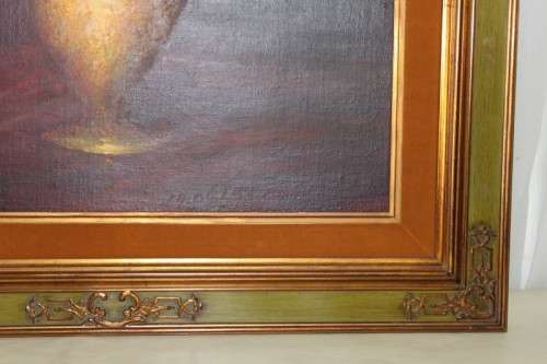 A SUPERBLY PAINTED ORIGINAL SIGNED AND FRAMED "H. DIEHL" STILL LIFE OIL ON BOARD PAINTING