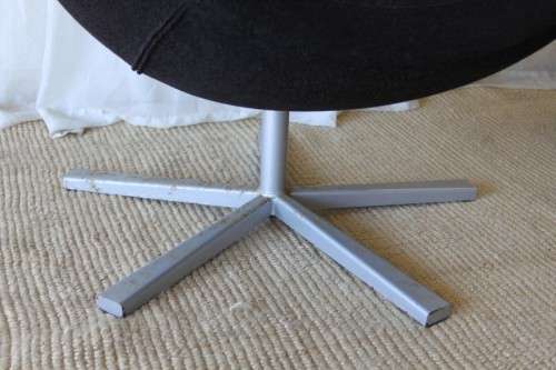 TWO INCREDIBLE RARE VINTAGE MID CENTURY BLACK "COCKTAIL" CLUB CHAIRS IN STUNNING CONDITION bid/chair