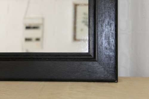 A FANTASTIC (LARGE 1.285m) FRAMED WALL MIRROR WITH A HANGING BRACKET ON THE BACK