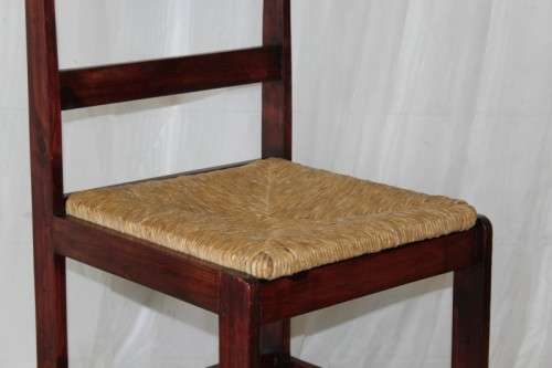 4x STUNNING WELL MADE "ALPINE" PINE AND WICKER SEAT DINING CHAIRS IN EXCELLENT CONDITION bid/chair