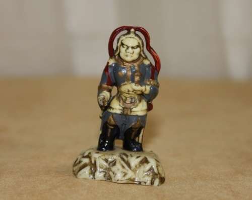 A WONDERFUL SET OF SEVEN "JAPANESE SEVEN LUCKY GODS" HAND PAINTED & NUMBERED BAKELITE FIGURINES