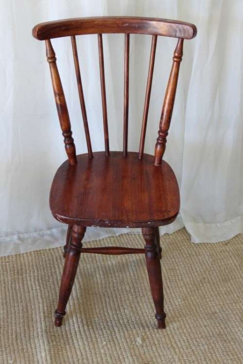 TWO AWESOME WOODEN OCCASIONAL CHAIRS WITH TURNED LEGS AND BACKREST SUPPORTS bid/chair