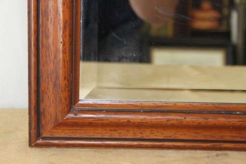 A SERIOUSLY STUNNING (LARGE) SOLID WOODEN FRAMED BEVELLED GLASS WALL MIRROR IN AWESOME CONDITION