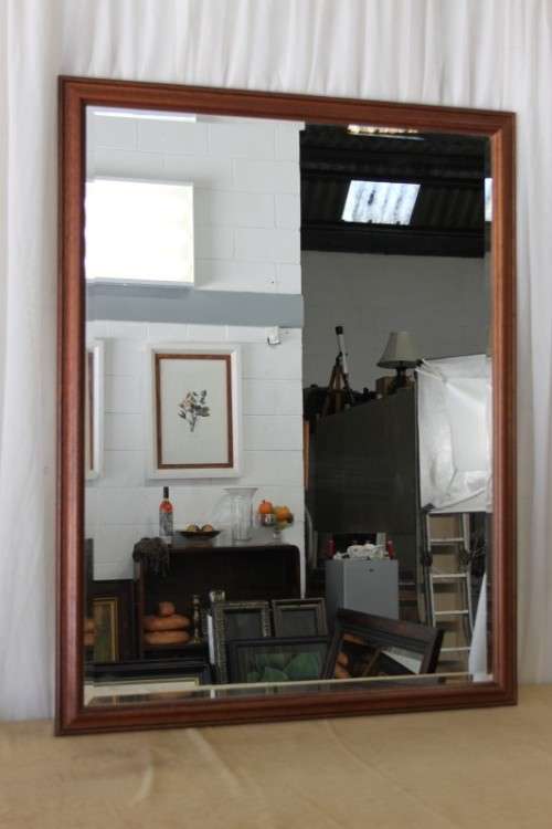 A SERIOUSLY STUNNING (LARGE) SOLID WOODEN FRAMED BEVELLED GLASS WALL MIRROR IN AWESOME CONDITION
