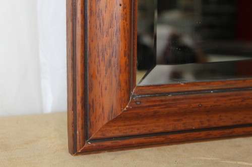 A SERIOUSLY STUNNING (LARGE) SOLID WOODEN FRAMED BEVELLED GLASS WALL MIRROR IN AWESOME CONDITION