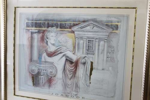 A VERY BEAUTIFUL (LARGE) FRAMED PRINT BY JOADOOR TITLED "ROMAN ILLUSIONS II"