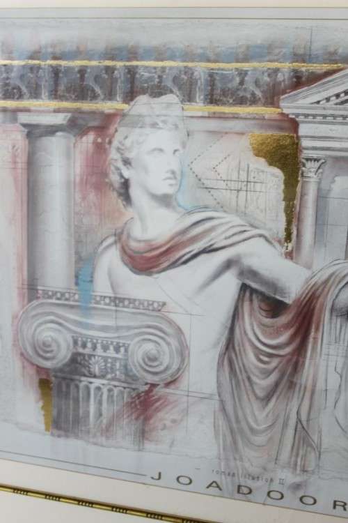A VERY BEAUTIFUL (LARGE) FRAMED PRINT BY JOADOOR TITLED "ROMAN ILLUSIONS II"