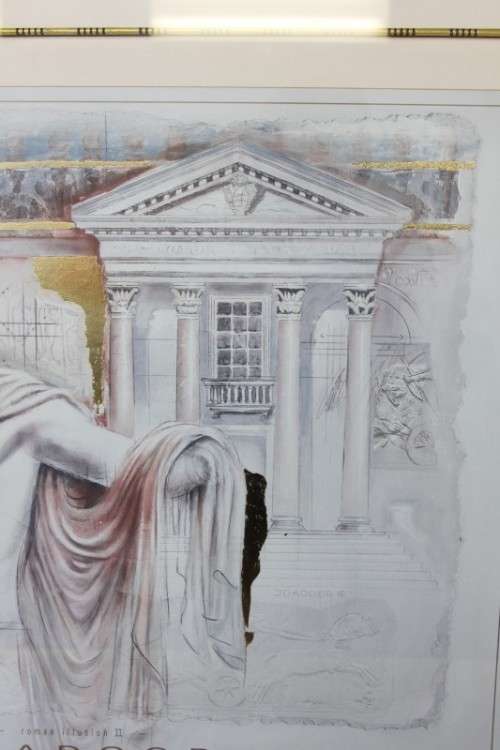 A VERY BEAUTIFUL (LARGE) FRAMED PRINT BY JOADOOR TITLED "ROMAN ILLUSIONS II"