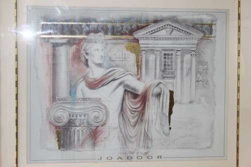 A VERY BEAUTIFUL (LARGE) FRAMED PRINT BY JOADOOR TITLED "ROMAN ILLUSIONS II"