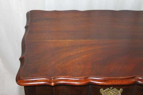 A MAGNIFICENT SOLID STINK WOOD 4-DRAWER BALL & CLAW HALL TABLE/ BUFFET SERVER WITH BRASS HANDLES