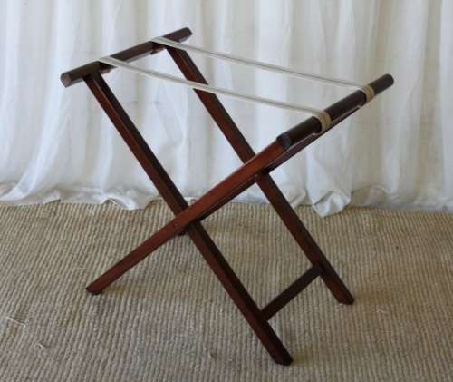 A superb and well made solid mahogany guest luggage stand in excellent condition - RS17Sale