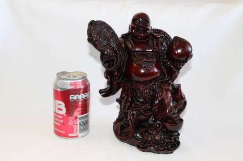 AN EXQUISITE (LARGE) CHINESE LAUGHING BUDDHA (BUDAI) IN A TRADITIONAL RED LACQUERED FINISH