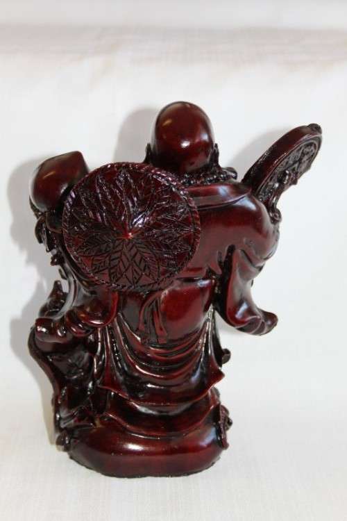 AN EXQUISITE (LARGE) CHINESE LAUGHING BUDDHA (BUDAI) IN A TRADITIONAL RED LACQUERED FINISH