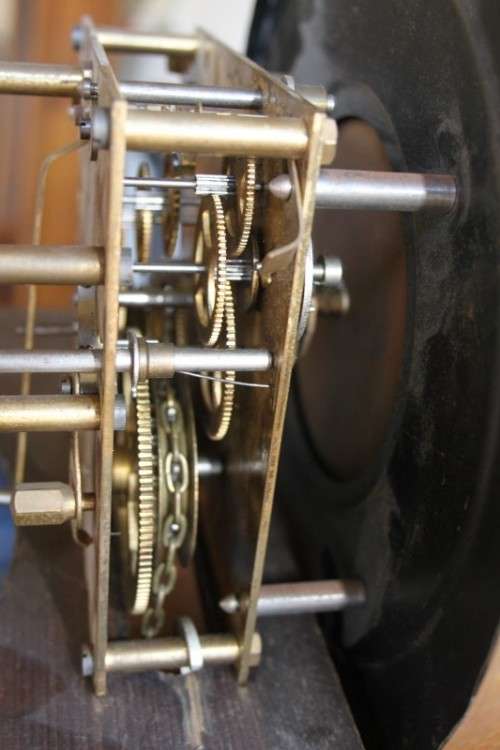 A SPECTACULAR RARE ANTIQUE GERMAN HAWINA SOLID OAK LONG CASE CLOCK w/ MOVEMENT BY HANS WINTERHALDEN