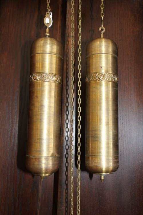 A SPECTACULAR RARE ANTIQUE GERMAN HAWINA SOLID OAK LONG CASE CLOCK w/ MOVEMENT BY HANS WINTERHALDEN