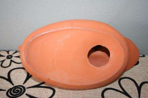 A gorgeous pair of terracotta stoneware ornamental ducks - perfect for the garden or pond
