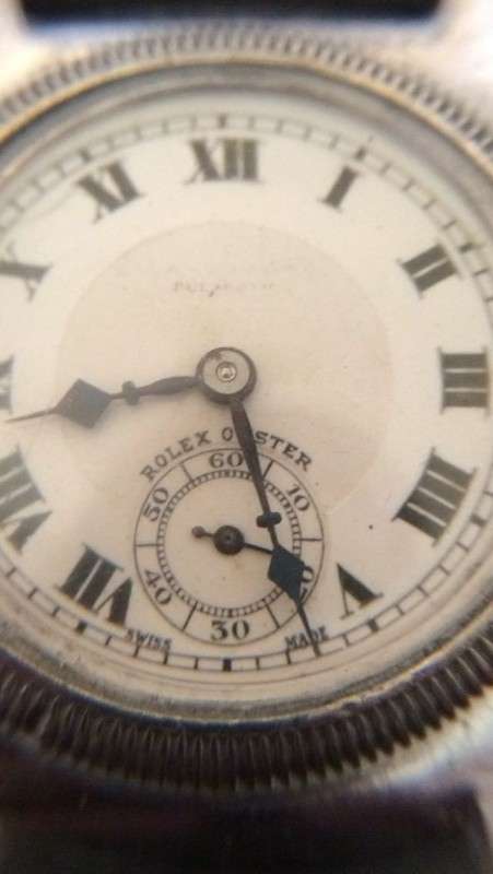 A SPECTACULAR & VERY RARE ANTIQUE (c1928) "ROLEX OYSTER CUSHION" STAINLESS STEEL GENTS WRIST WATCH