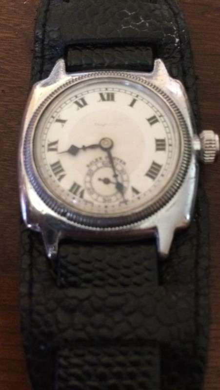 A SPECTACULAR & VERY RARE ANTIQUE (c1928) "ROLEX OYSTER CUSHION" STAINLESS STEEL GENTS WRIST WATCH