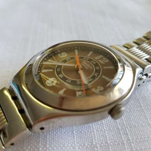 AN AWESOME ORIGINAL SWATCH "IRONY" (MODEL SR626SW) STAINLESS STEEL UNISEX SPORTS WRIST WATCH