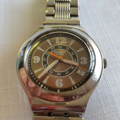 AN AWESOME ORIGINAL SWATCH "IRONY" (MODEL SR626SW) STAINLESS STEEL UNISEX SPORTS WRIST WATCH