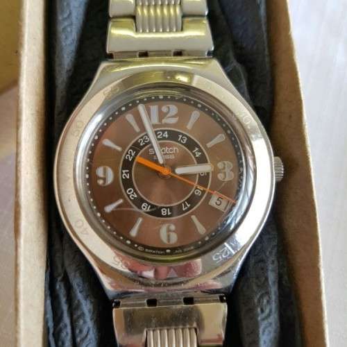 AN AWESOME ORIGINAL SWATCH "IRONY" (MODEL SR626SW) STAINLESS STEEL UNISEX SPORTS WRIST WATCH