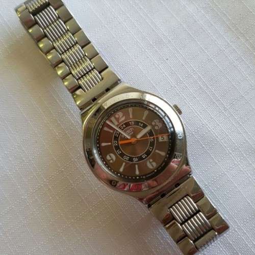 AN AWESOME ORIGINAL SWATCH "IRONY" (MODEL SR626SW) STAINLESS STEEL UNISEX SPORTS WRIST WATCH