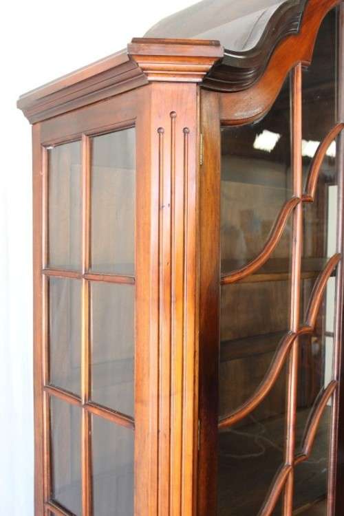 A MAGNIFICENT (X-TALL) ANTIQUE "GABLED" SOLID STINK-WOOD BALL & CLAW CABINET IN STUNNING CONDITION