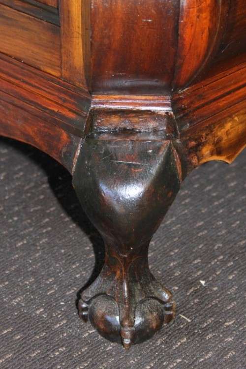 A MAGNIFICENT (X-TALL) ANTIQUE "GABLED" SOLID STINK-WOOD BALL & CLAW CABINET IN STUNNING CONDITION
